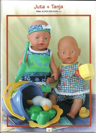 Трикотажные платья и туники для куклы Baby Born